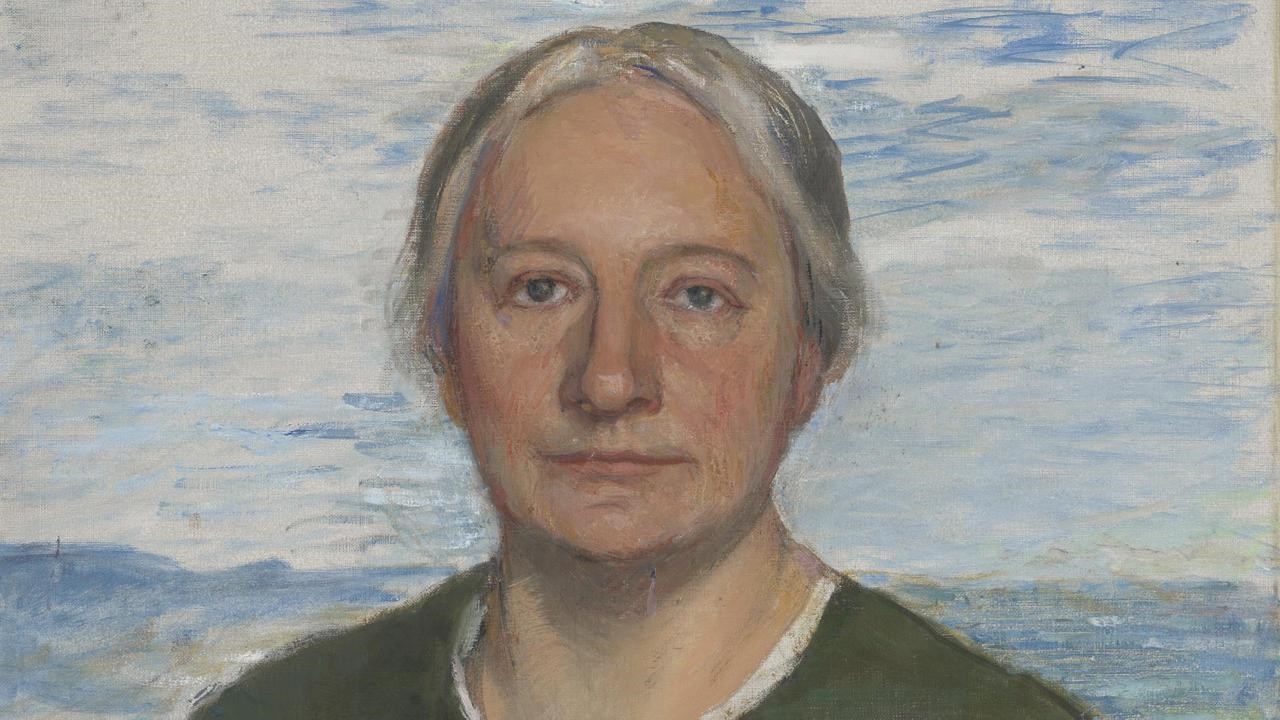 Porträttmålning av Ellen Key av Hanna Pauli