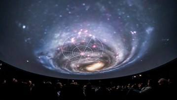 Planetarium show in the dome theater