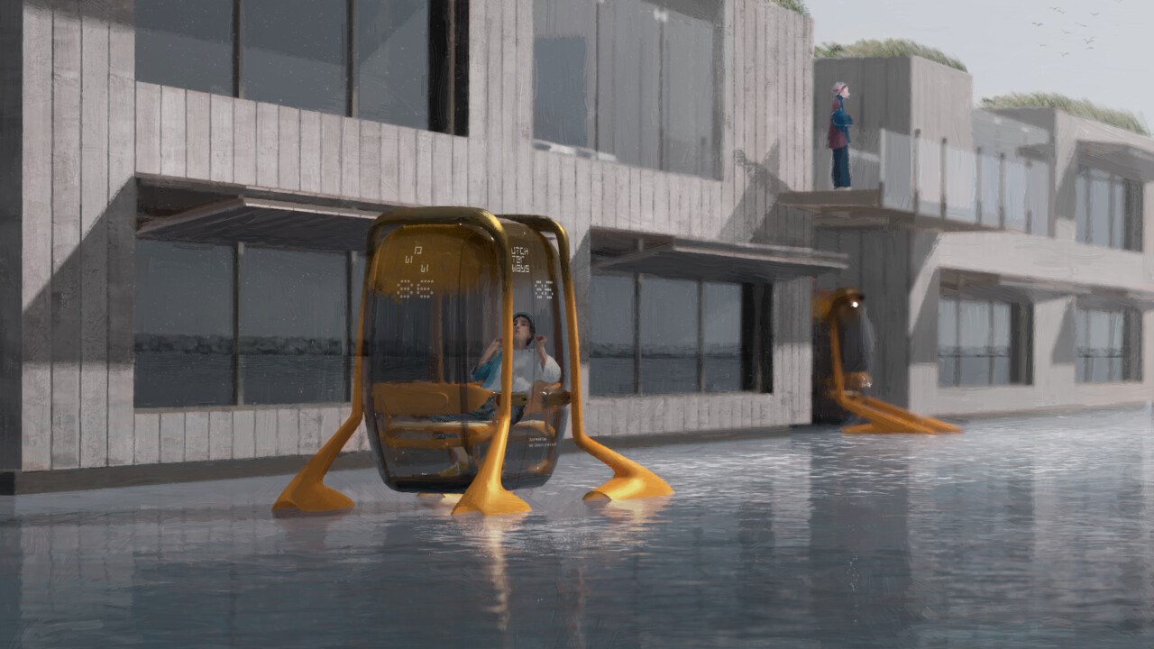 Bild p&aring; designkonceptet flytande taxi