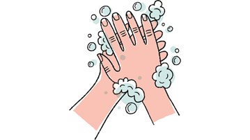 Handtvätt tecknad bild