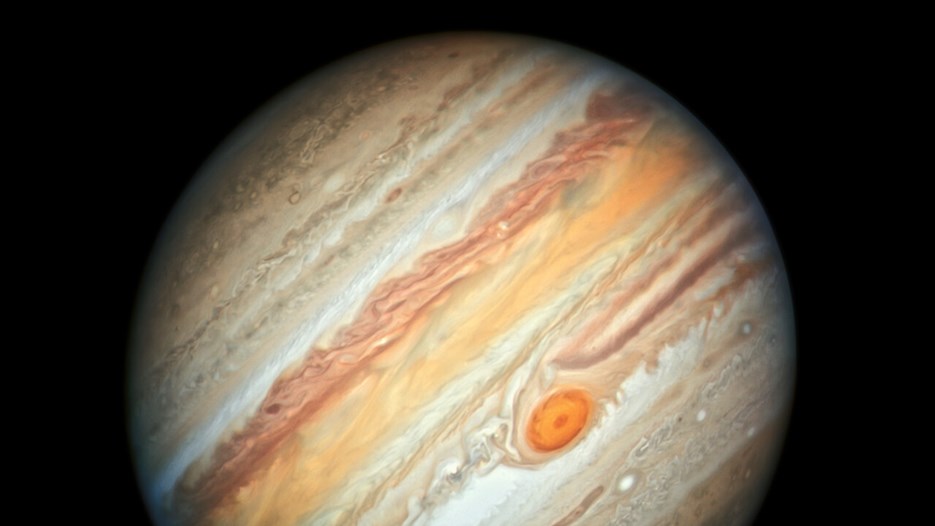 Jupiters stora röda fläck.