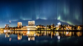Norrsken över Umeå