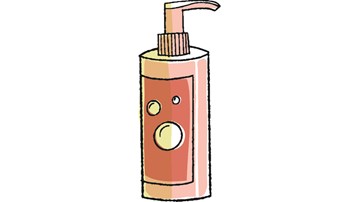 Tecknad tvålpump
