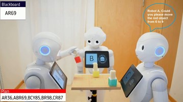 Film: Samarbetande grupp av robotar