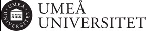 Umeå universitets logotyp, vansterställd